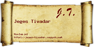 Jeges Tivadar névjegykártya